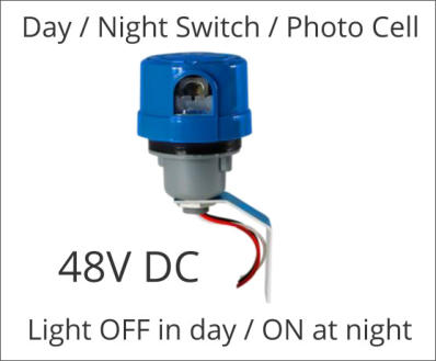 day night switch - photo cell AC and 48V DC
