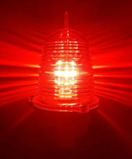 RED LED Aviation Light - 32cd 220VAC